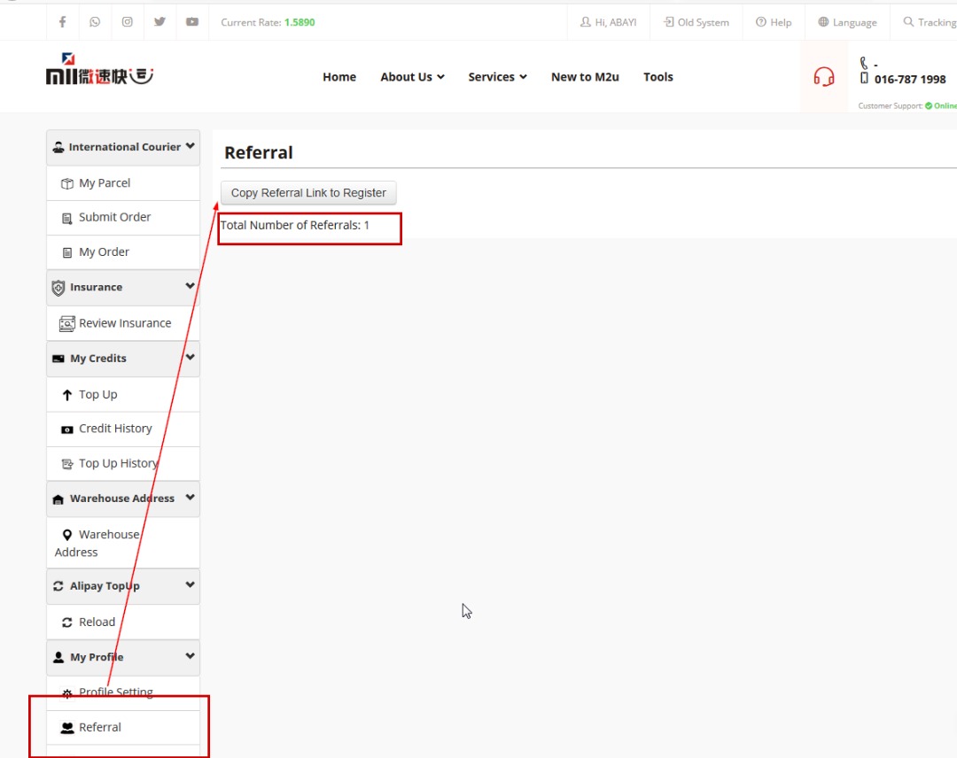 Referral Registration